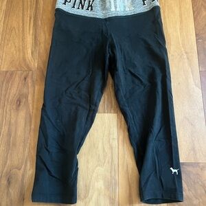PINK Victoria's Secret Vintage Black Capri  Leggings